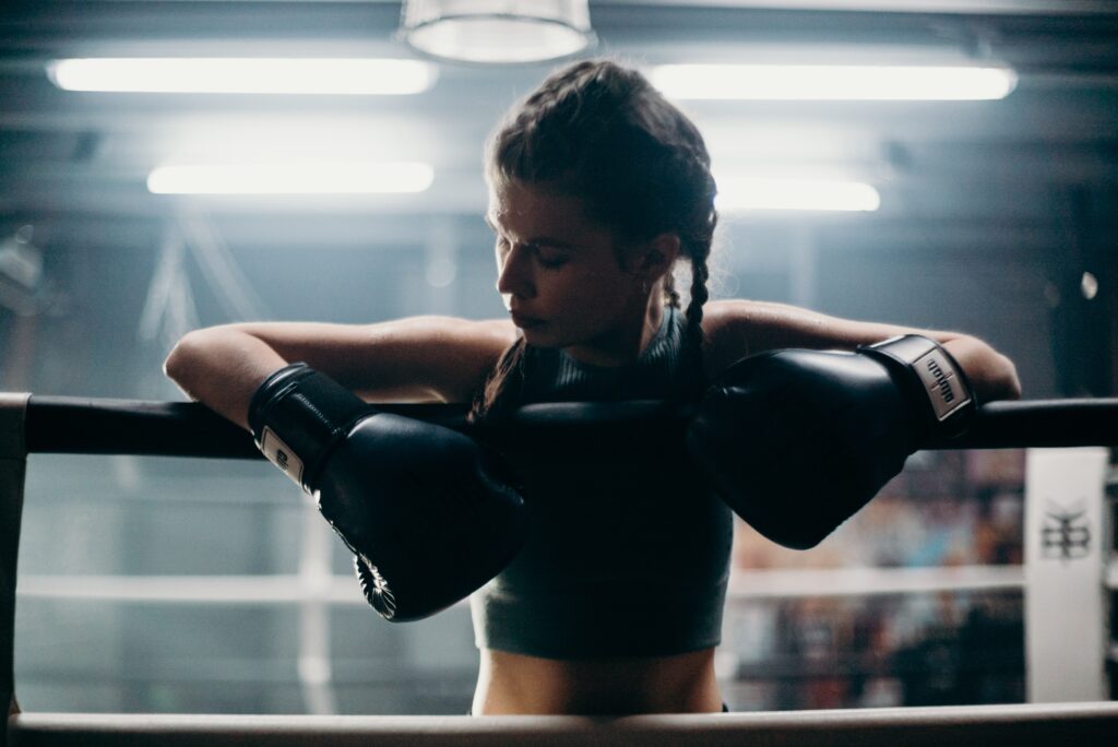 Boxing girl with a fighter mentality