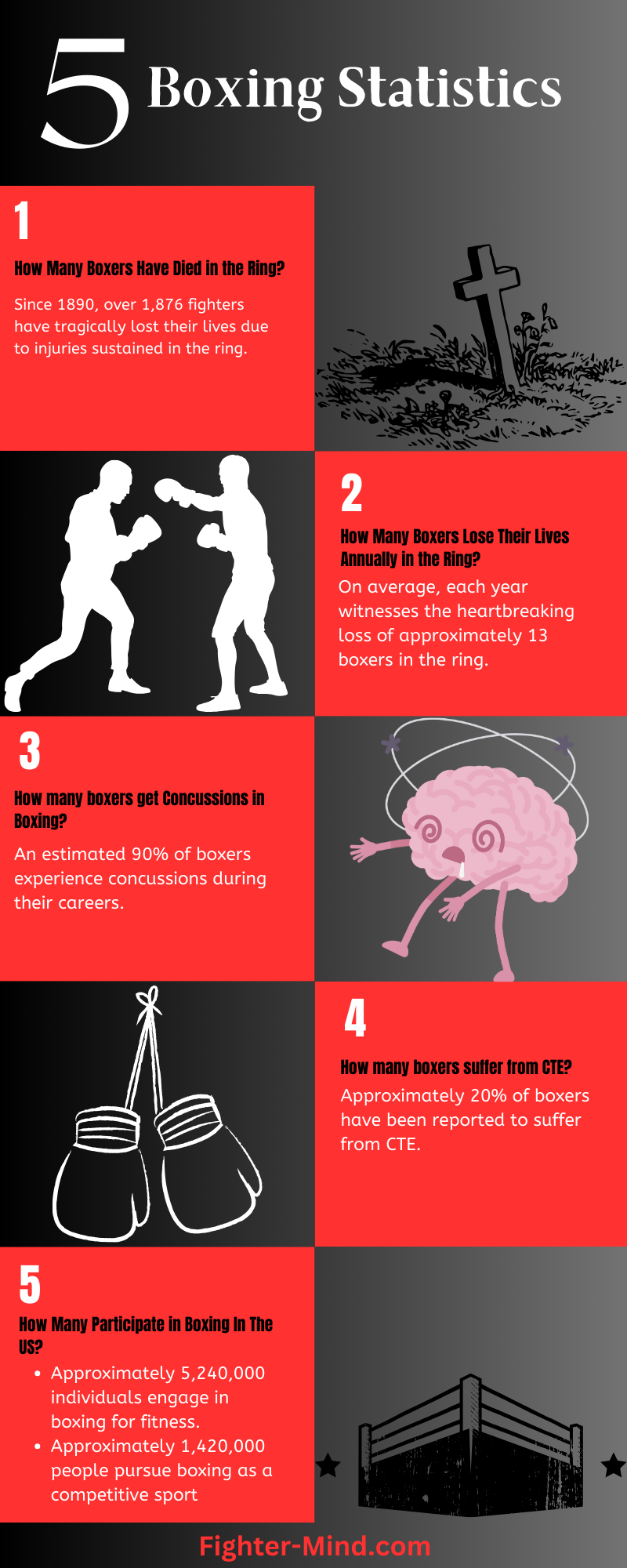 Infographic, 5 boxing statistics