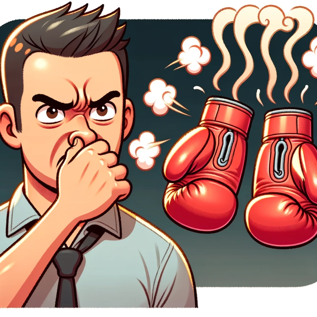 Smelly boxing gloves